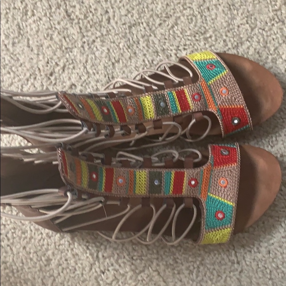 Multi colored sandals